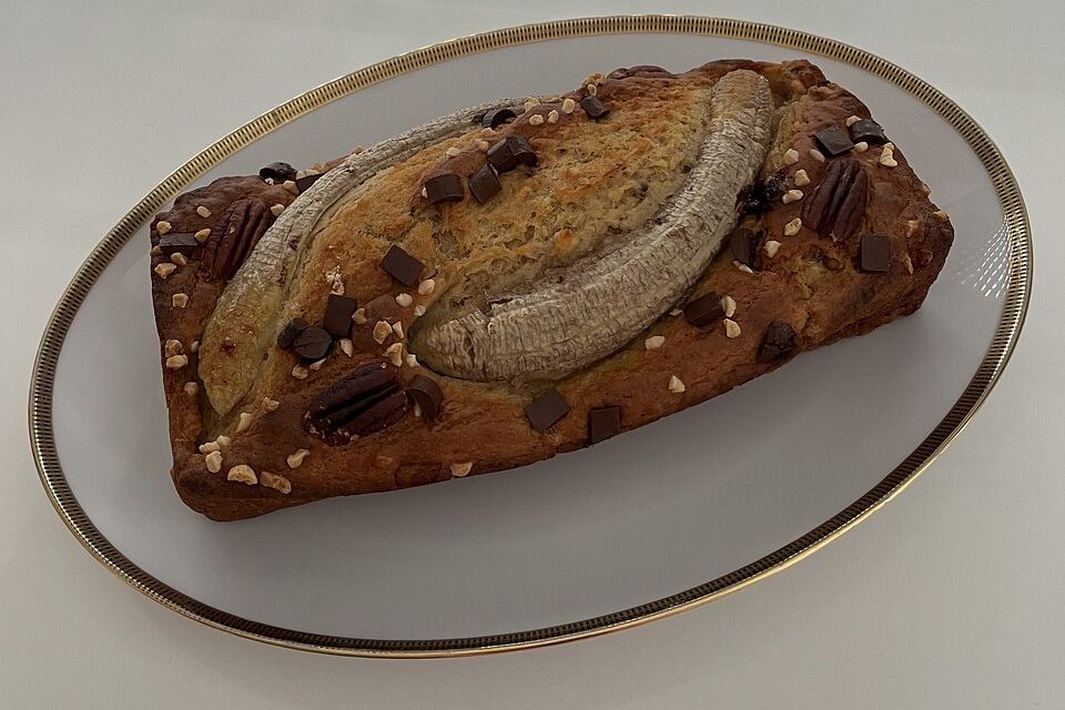 Bananenbrot ohne extra Fett und Zucker