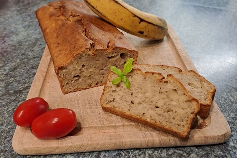 Bananenbrot ohne extra Fett und Zucker