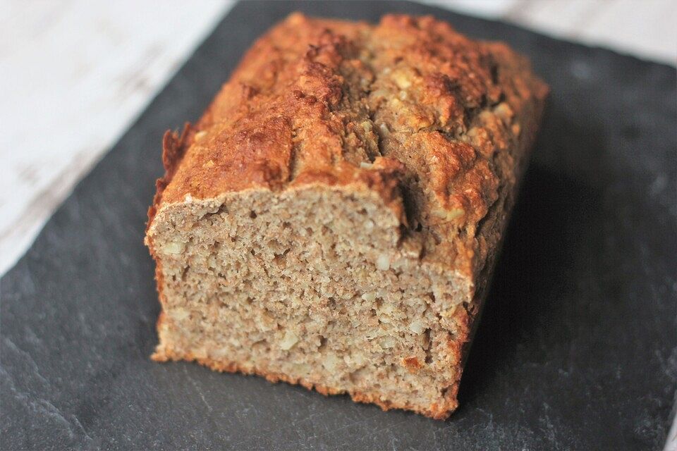 Bananenbrot ohne extra Fett und Zucker