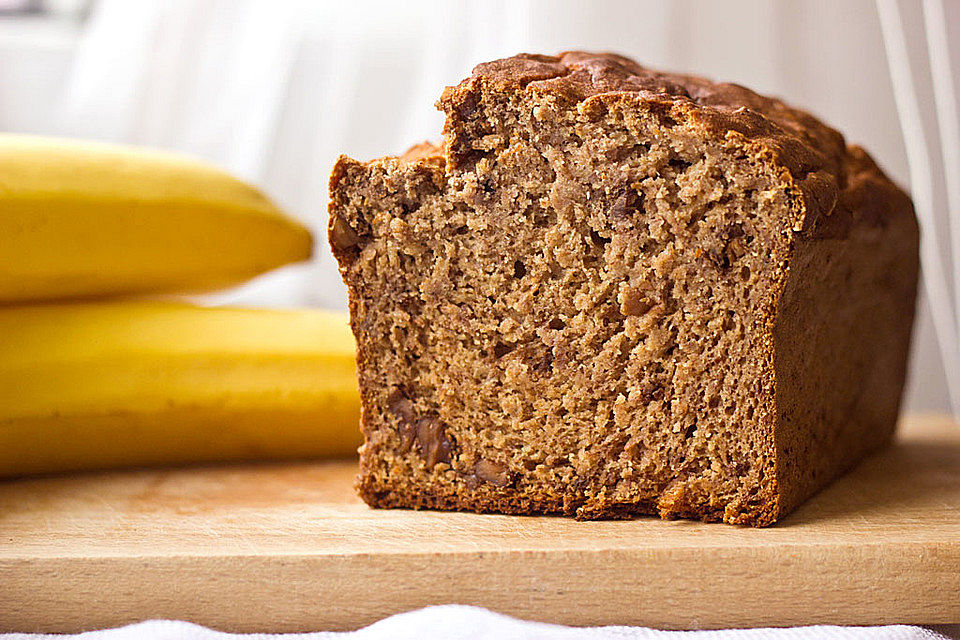 Bananenbrot ohne extra Fett und Zucker