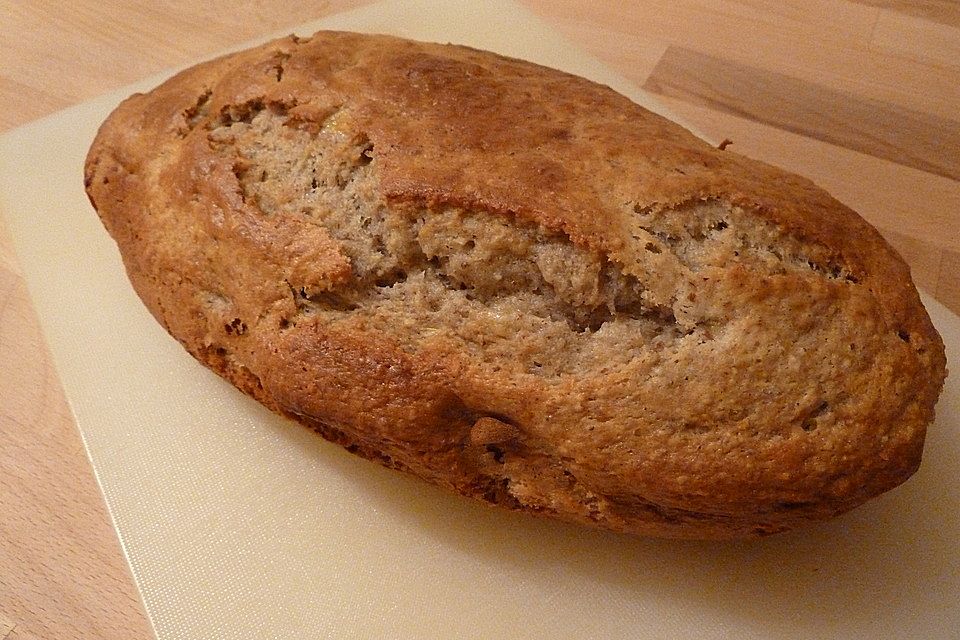 Bananenbrot ohne extra Fett und Zucker