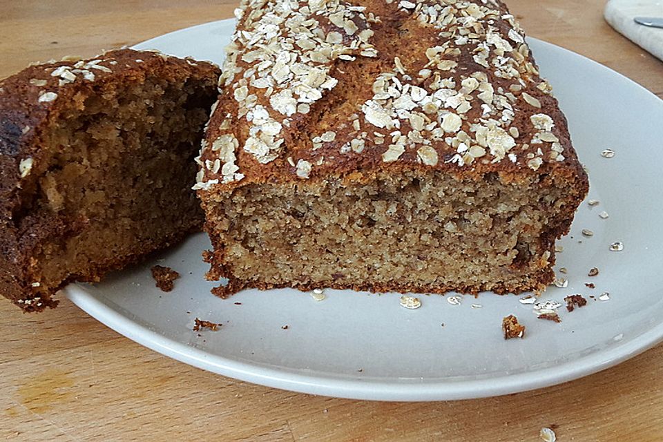 Bananenbrot ohne extra Fett und Zucker