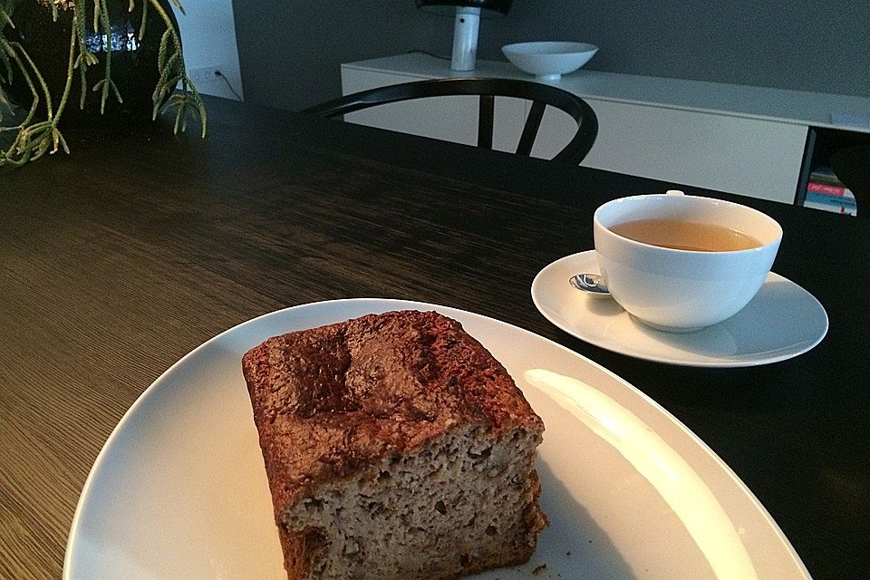 Bananenbrot ohne extra Fett und Zucker