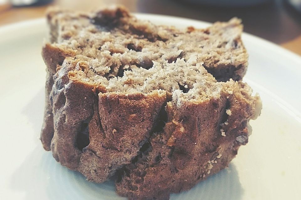 Bananenbrot ohne extra Fett und Zucker