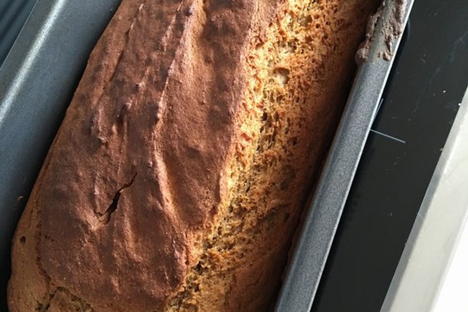 Bananenbrot ohne extra Fett und Zucker