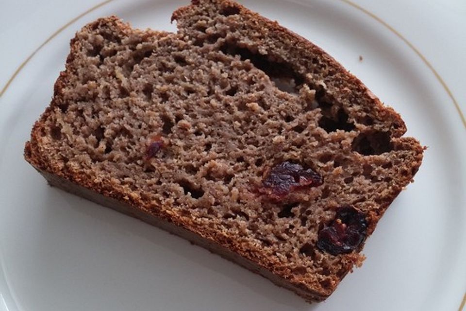 Bananenbrot ohne extra Fett und Zucker