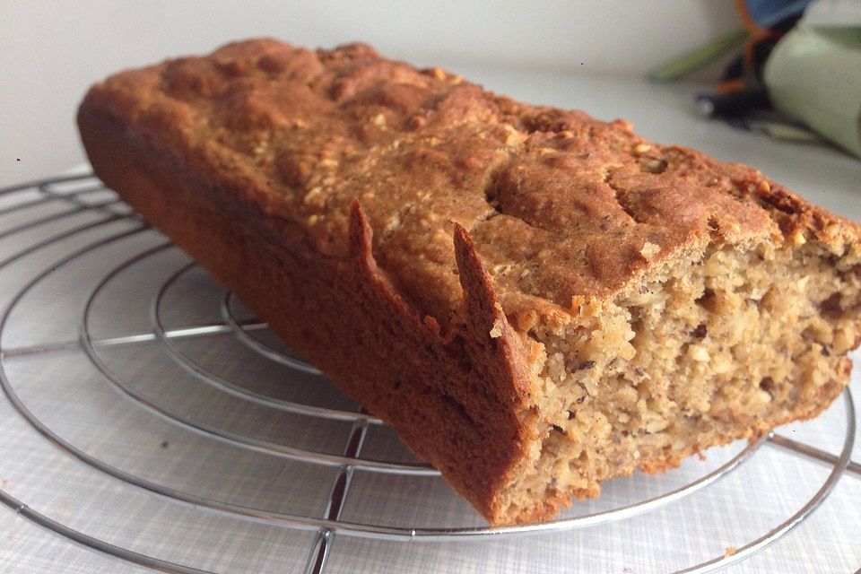 Bananenbrot ohne extra Fett und Zucker