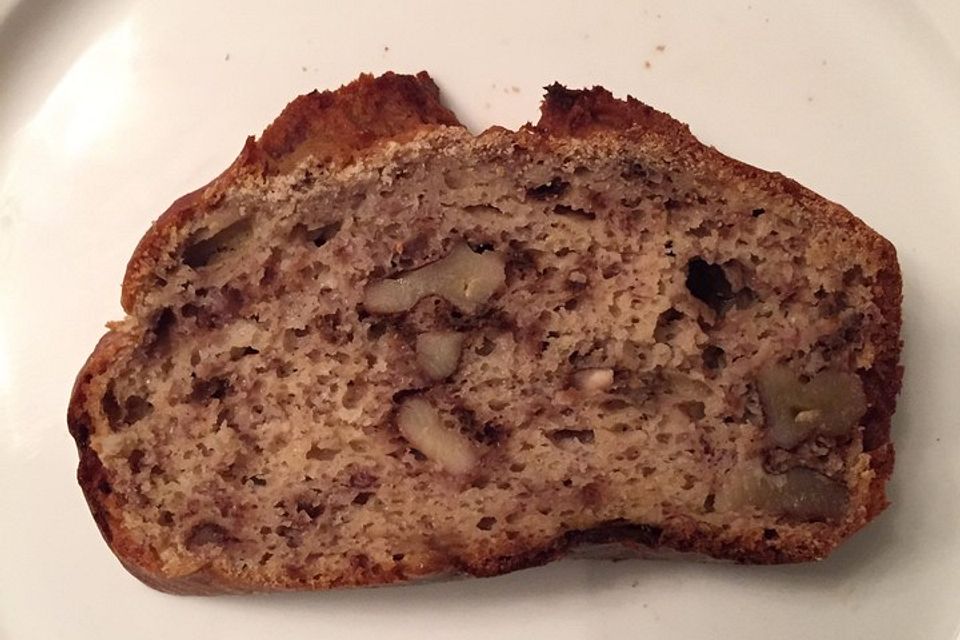 Bananenbrot ohne extra Fett und Zucker