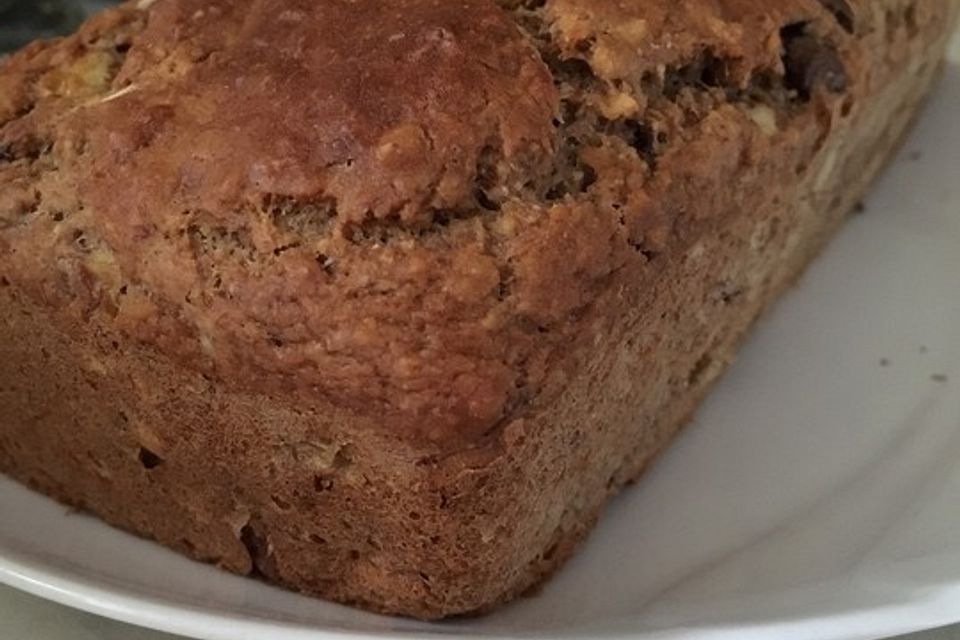 Bananenbrot ohne extra Fett und Zucker