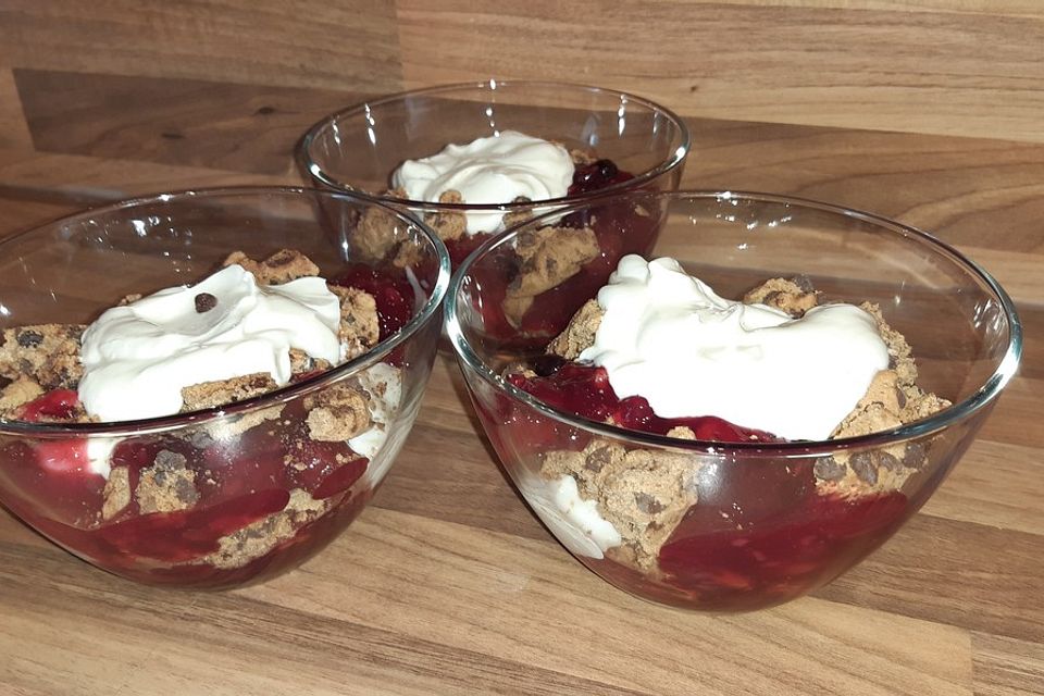 Rote-Grütze-Becher mit Quark