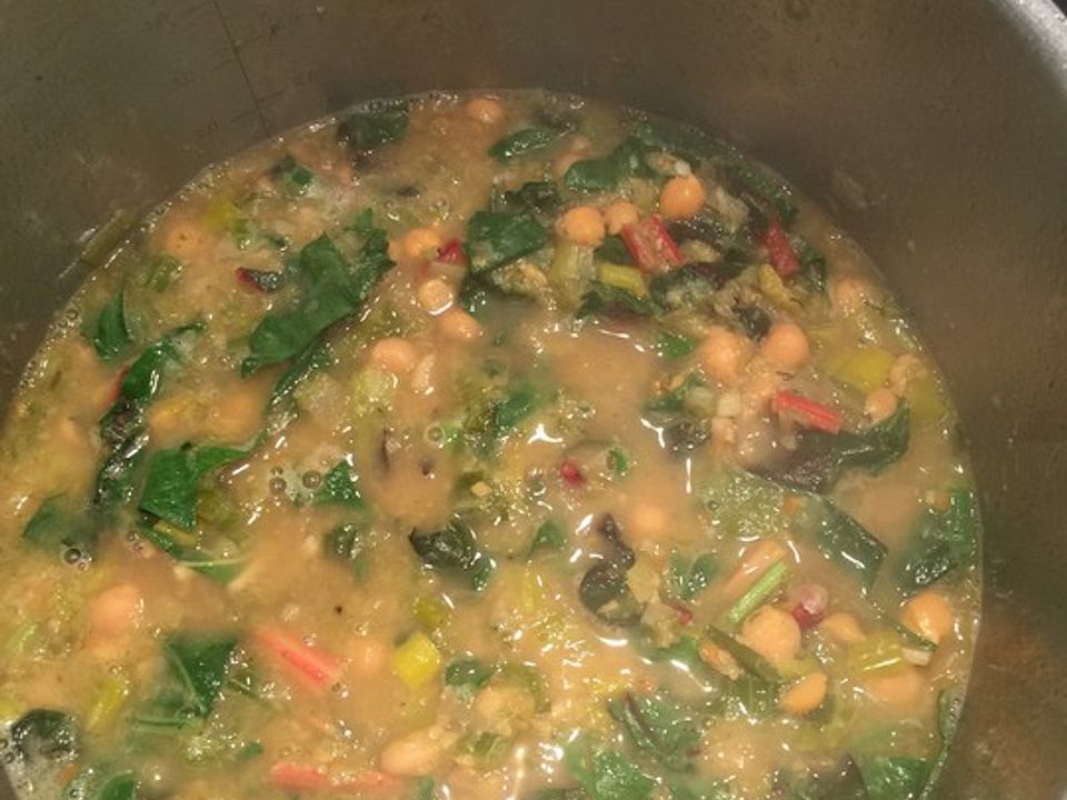 Vegane Kichererbsen-Mangold-Suppe von HarmM| Chefkoch