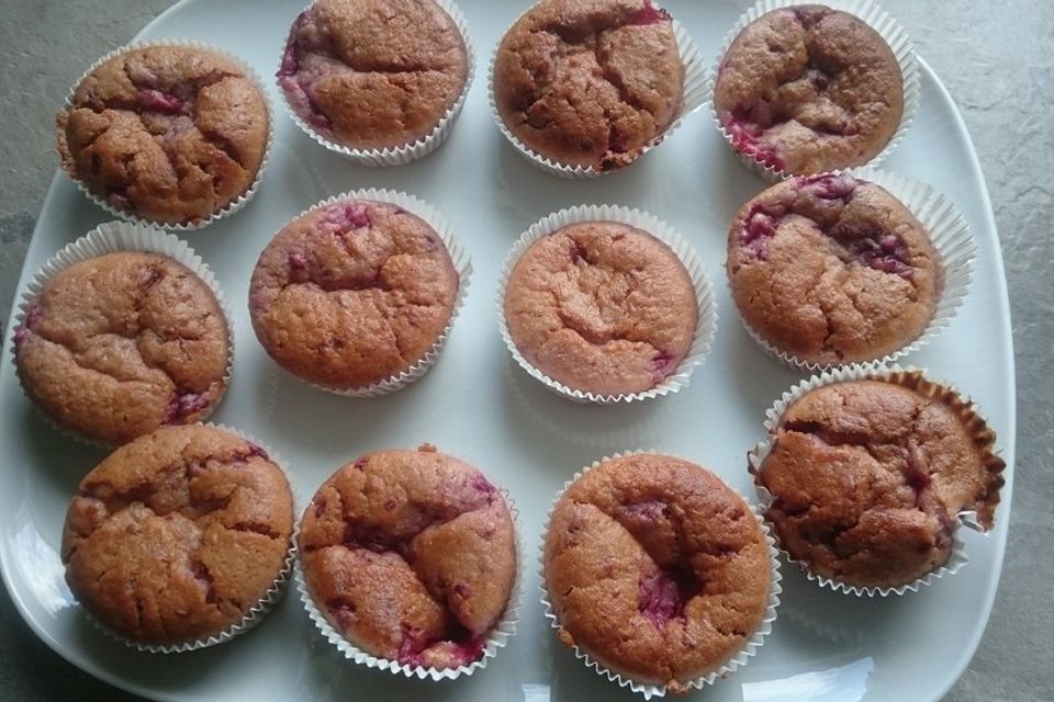 Vegane Himbeer-Vanille-Muffins