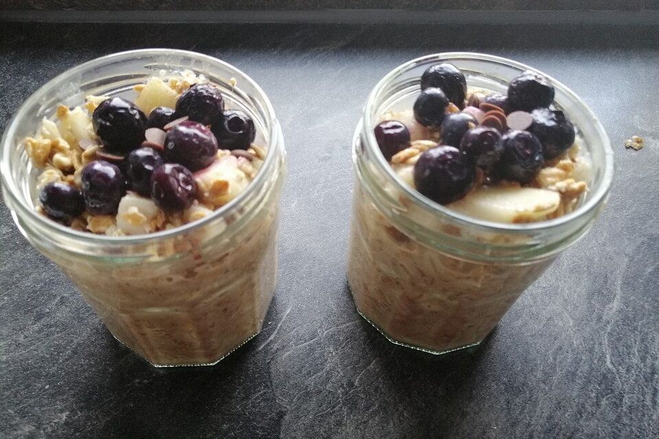 Overnight Oats Birne-Cranberry-Vanille