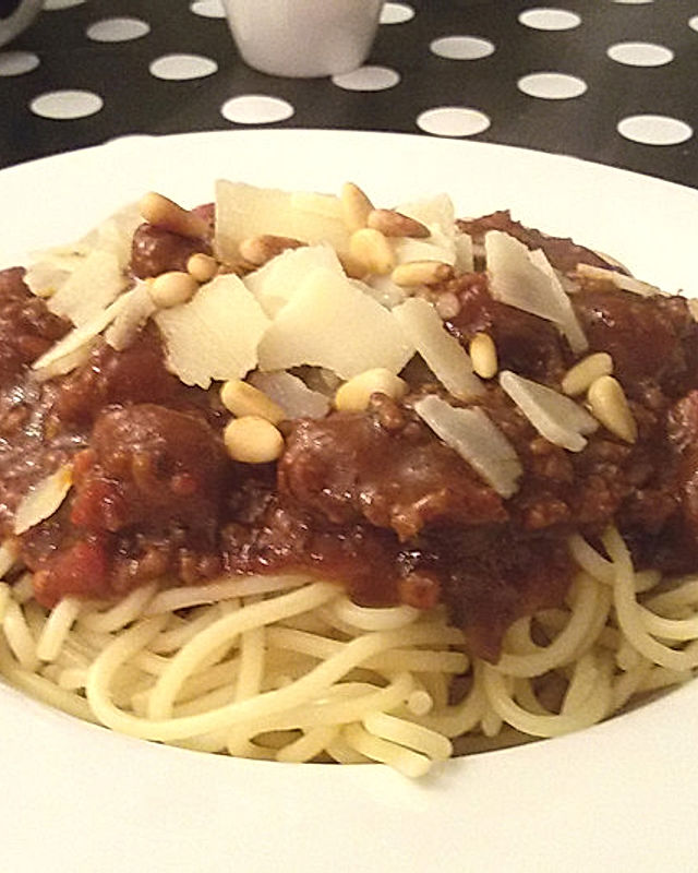 Spaghetti mit Chorizo-Bolognese à la Bahgira