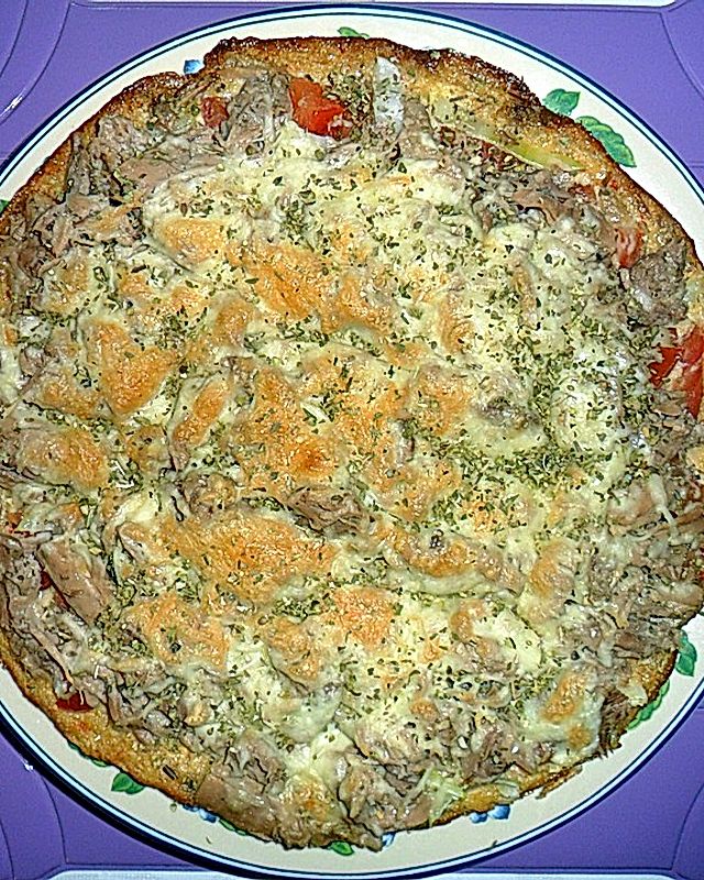 Vollkornhafe Pfannenpizza, "Pizza piccanta Tonno e Cipolla"