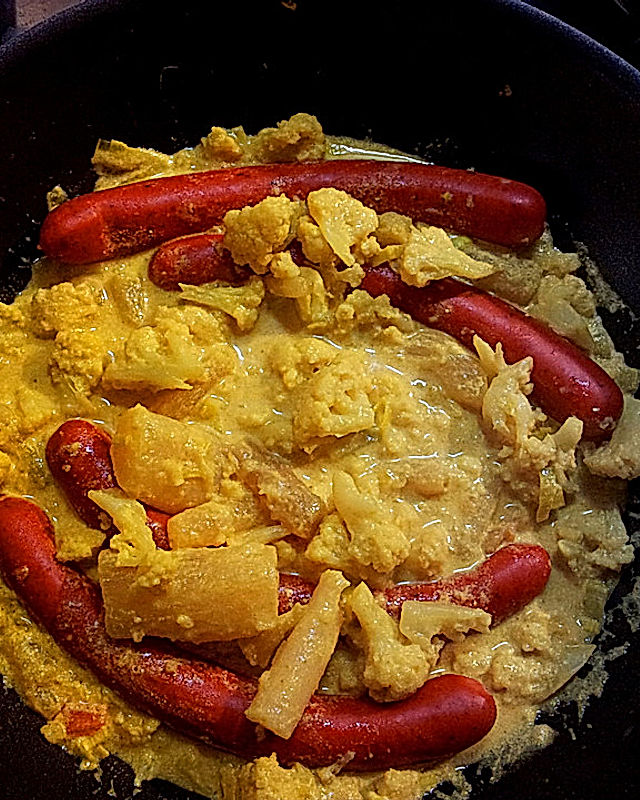 Schwarzwurzel und Blumenkohl in Currysauce