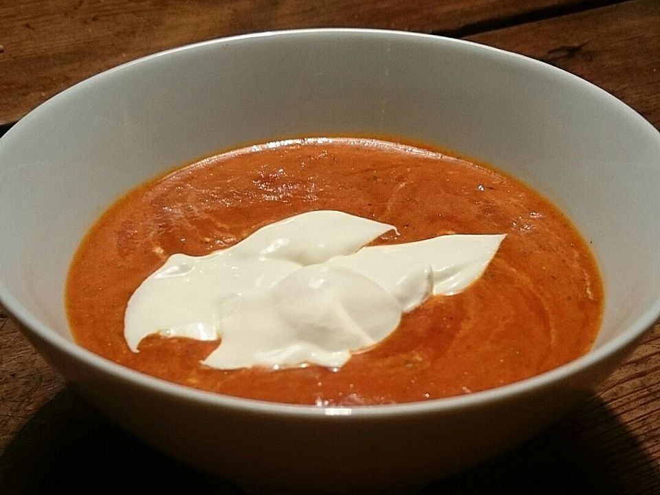 Paprika-Preiselbeer-Créme-Süppchen von Thymiane| Chefkoch