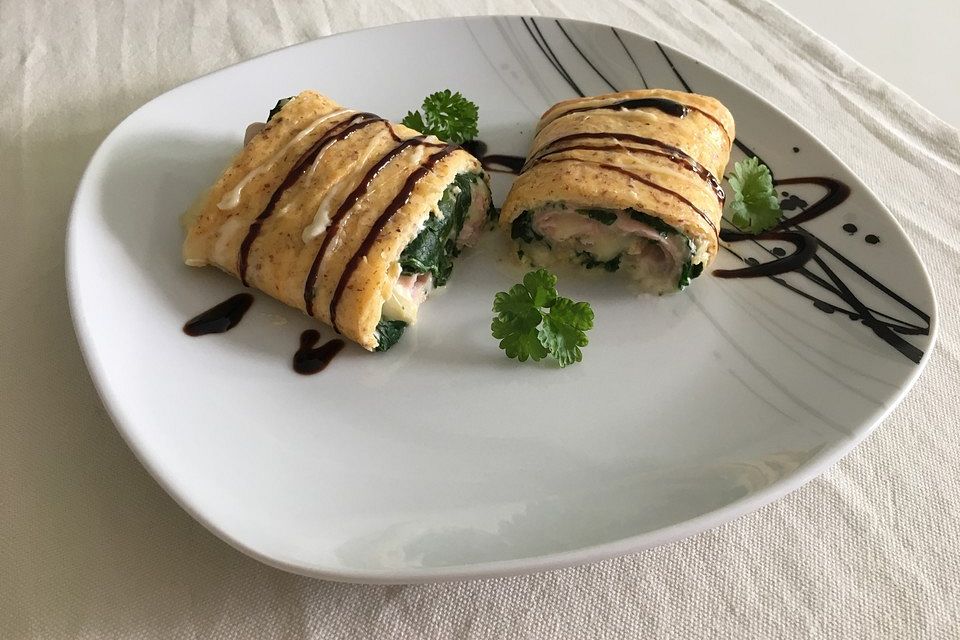 Low Carb Käse-Schinken-Röllchen