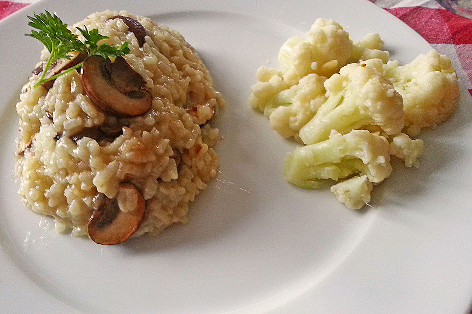 Pilz-Risotto mit Blumenkohl