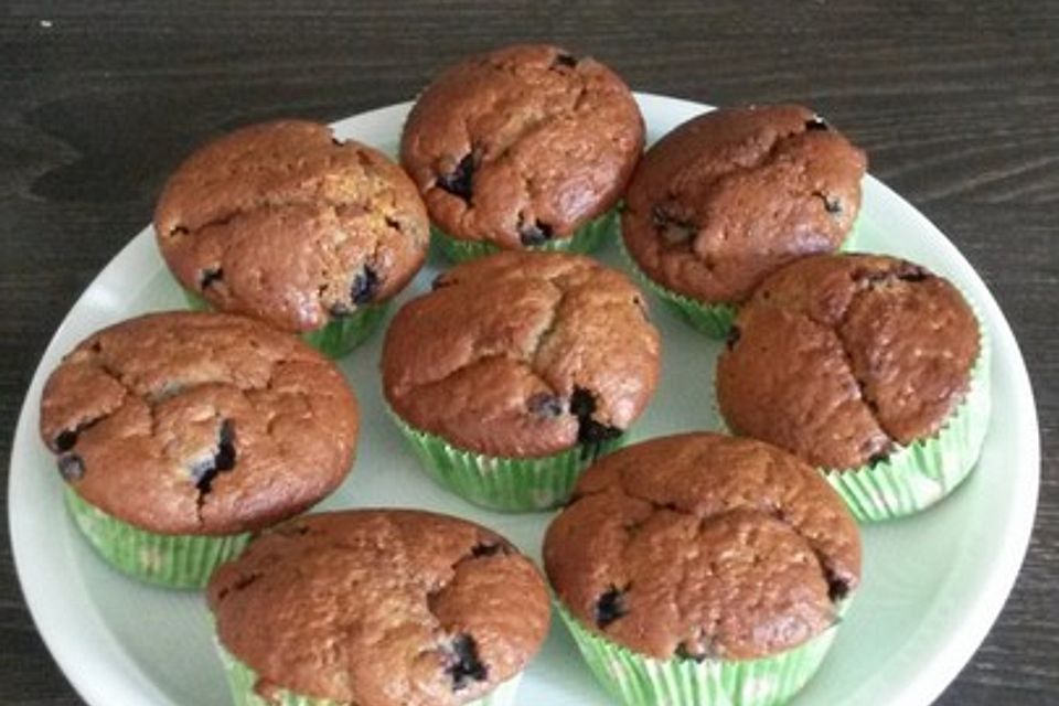 Himbeer-Quark-Muffins mit Schokoflocken