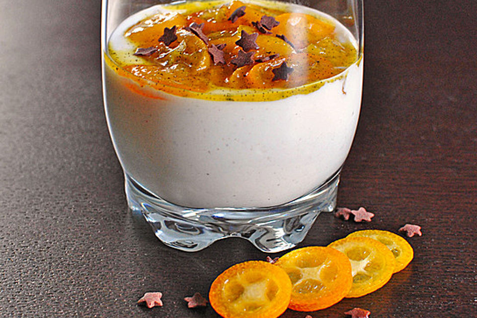 Buttermilch-Quark-Creme mit Kumquats