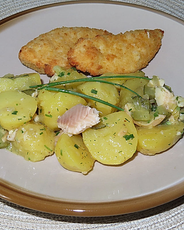 Kartoffel-Räucherforellen-Salat