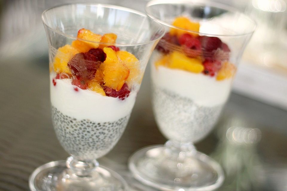 Chiapudding mit Vanillejoghurt