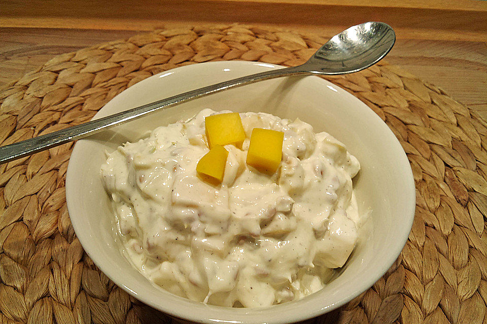 Mango-Frühstücksquark mit Weizenkeimen