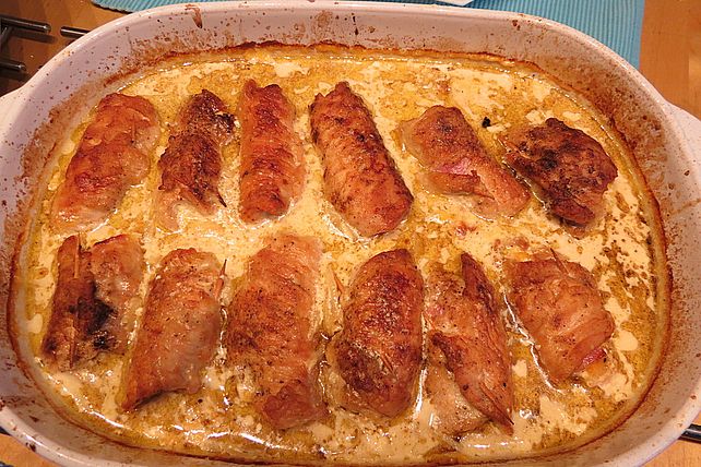 Putenröllchen gefüllt mit Käse und gekochtem Schinken von Omaskochen ...
