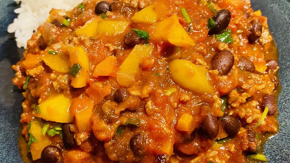 Kreolisches Chili mit schwarzen Bohnen von FrauRudi