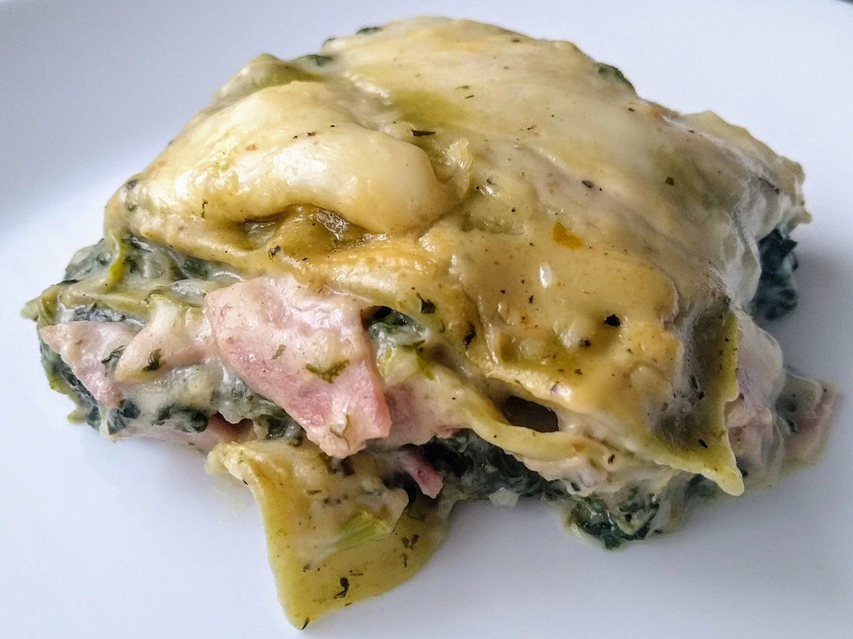 Rahmspinat-Lasagne mit Schinken von holunderbluete67| Chefkoch