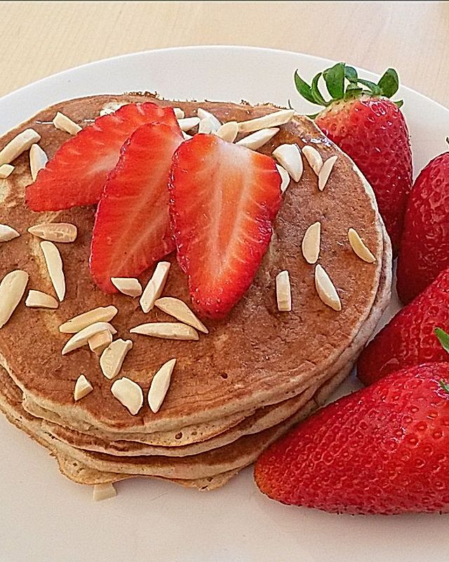 Protein-Pancakes mit Himbeeren