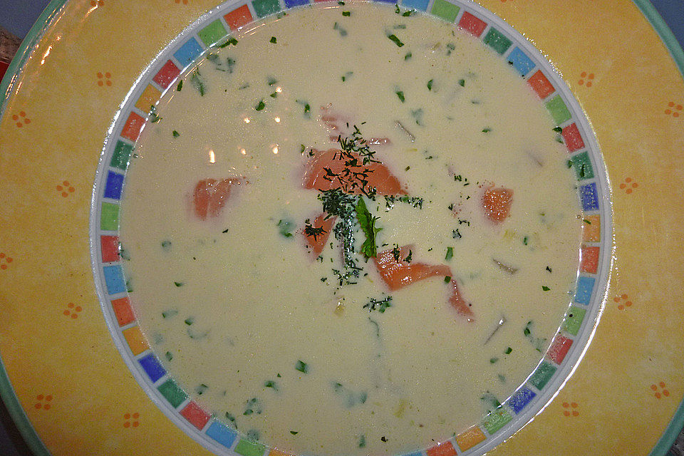 Frischkäse - Kräutersuppe