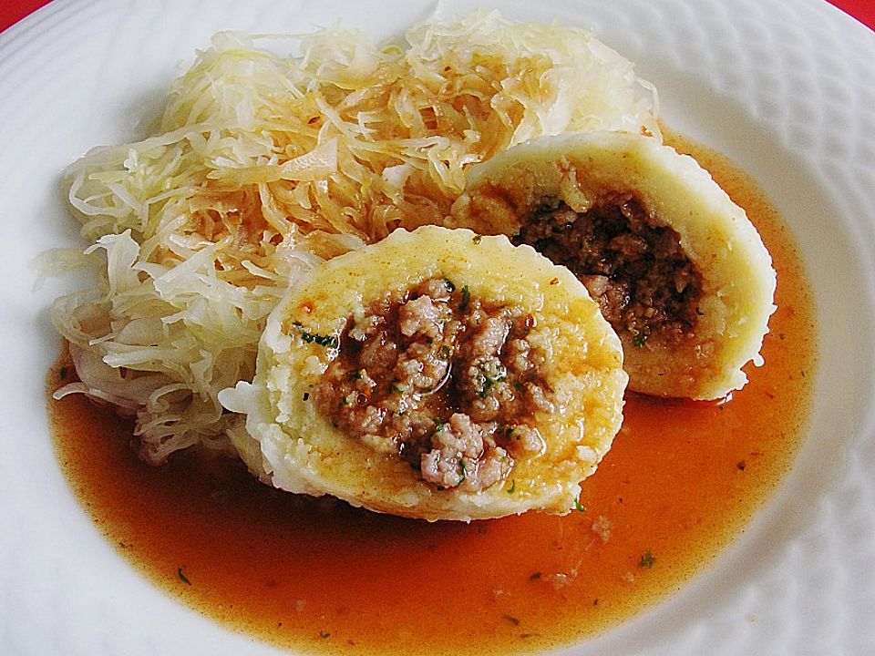 Fleischknödel aus Kartoffelteig von masu | Chefkoch