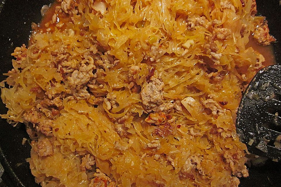 Hack-Sauerkraut-Pfanne