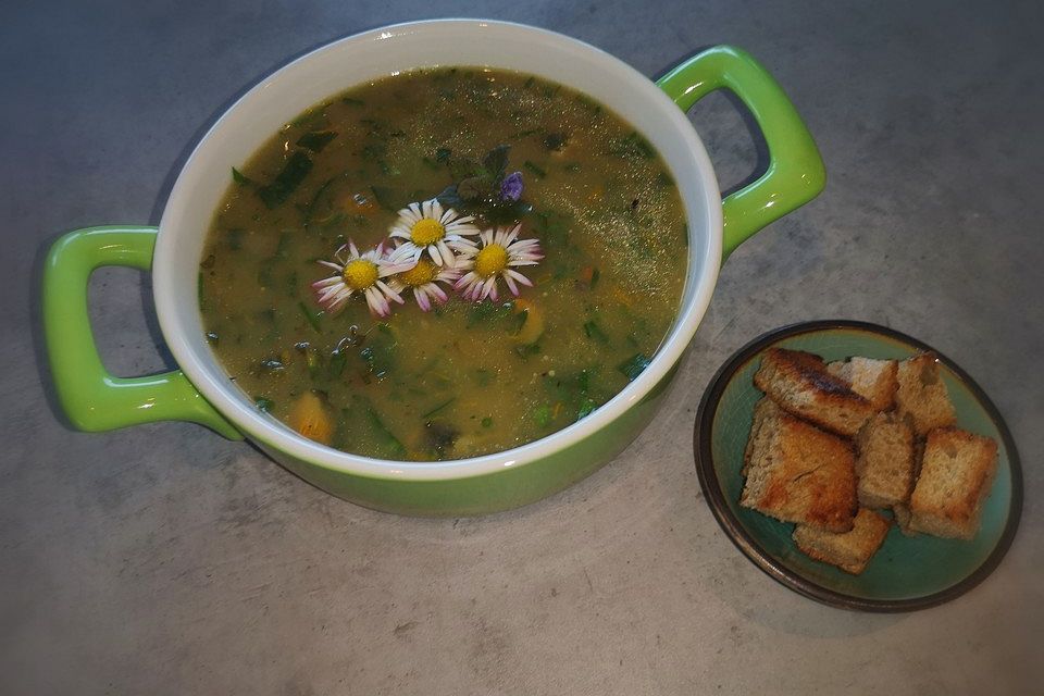 Neun-Kräuter-Suppe oder auch Gründonnerstagsuppe