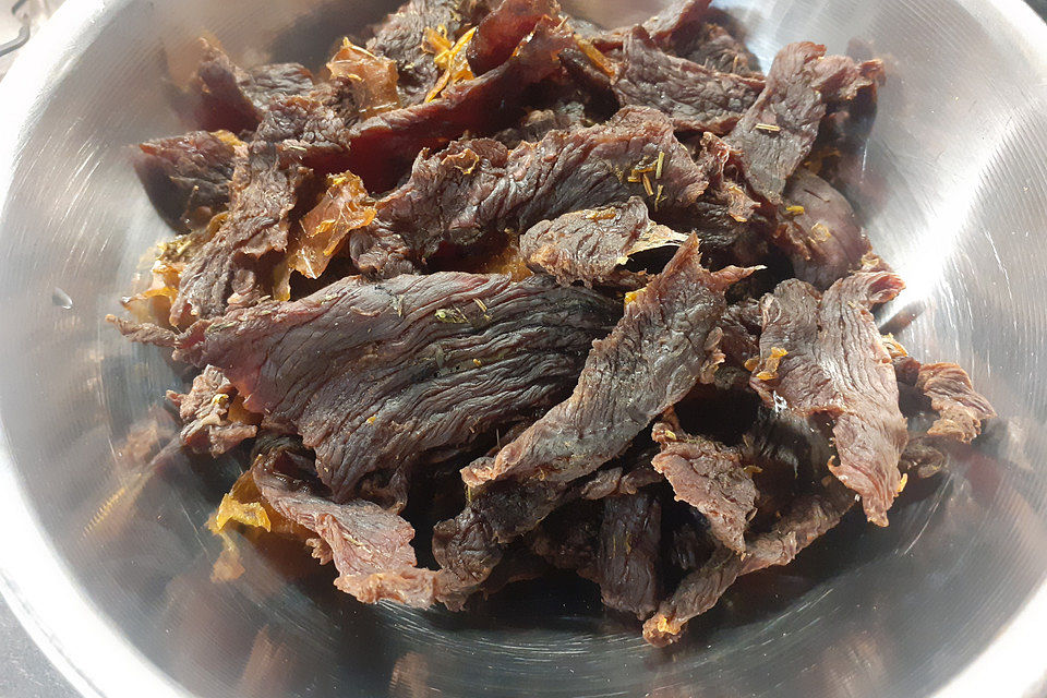 Beef Jerky mit Whiskey-Marinade "Walking Jerky"