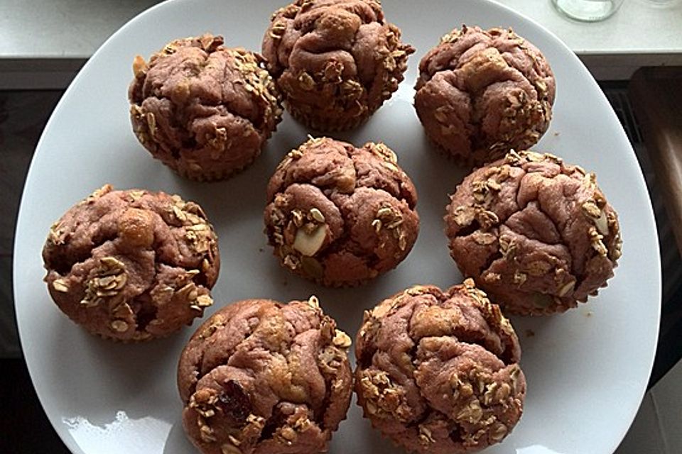 Superleckere Bananen-Erdbeermuffins