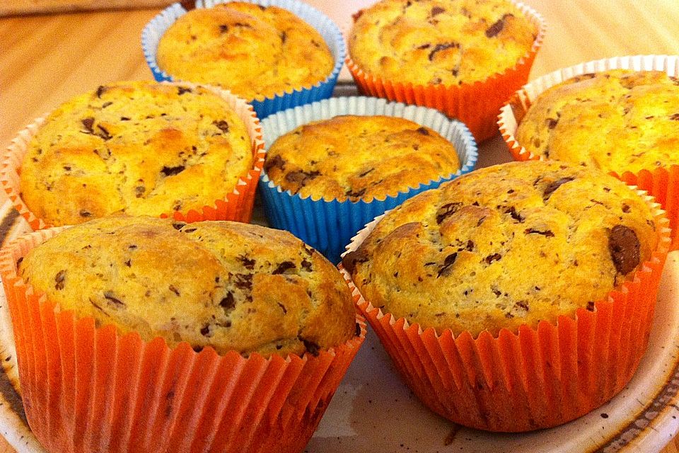 Zitronen-Ricotta-Muffins mit Schokolade