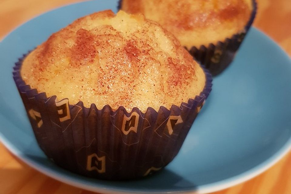 Apfelmusmuffins mit Zimt und Zucker