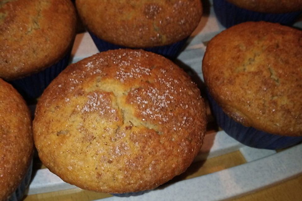 Apfelmusmuffins mit Zimt und Zucker