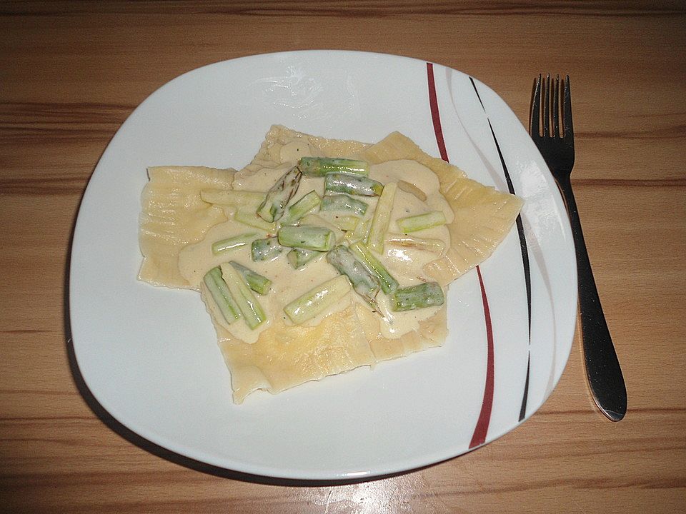 Spaghetti mit grüner Spargel-Sahnesoße| Chefkoch