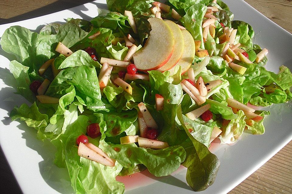 Eichblattsalat mit Johannisbeerdressing