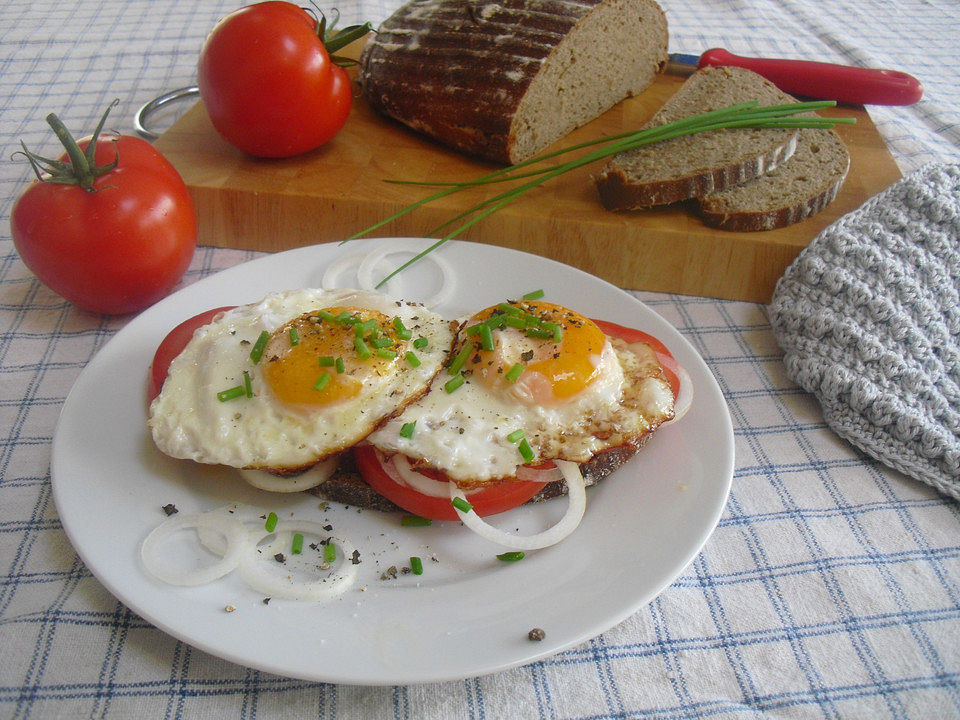 Tomatenbrot mit Spiegelei von josi_mama| Chefkoch