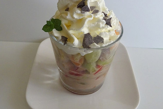 Pinkas veganer Obstsalat mit &amp;quot;Sahne&amp;quot; von waldhausmadel| Chefkoch