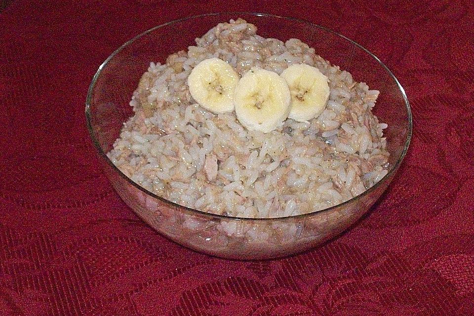 Reissalat mit Thunfisch und Bananen