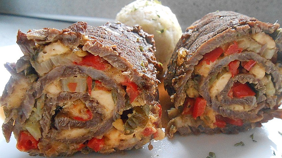 Rouladen Mit Paprika Und Feta Auf Griechische Art Von Darkman753 Chefkoch 
