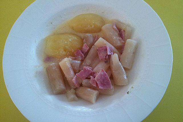 Rahmige Schwarzwurzeln mit gekochtem Schinken von Gutgelungen| Chefkoch