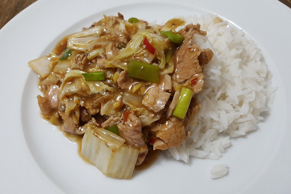 Spicy Szechuan Pork - scharfes Schweinefleisch