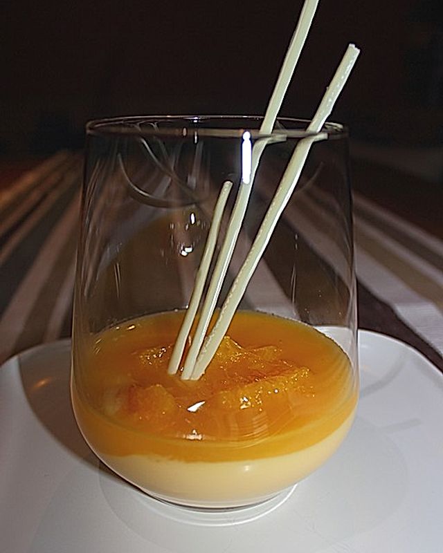 Passionsfruchtcreme mit Orangensalat